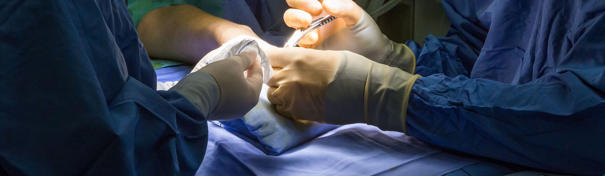 Upper-limb surgery in progress